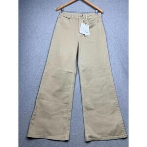 Y2k 90s Something Navy Womens Wide Leg Baggy Denim Jeans 29 Minimalist Beige